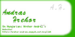 andras hrehor business card